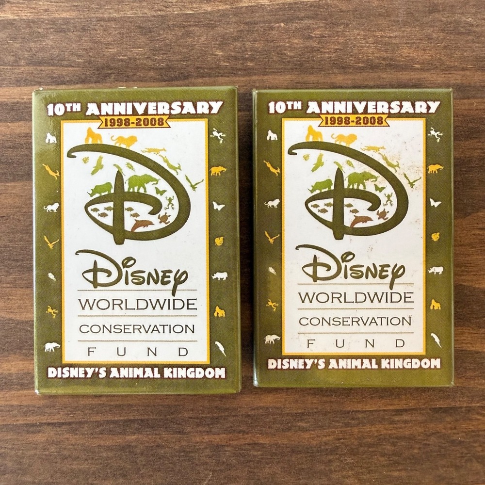 2 Disney Animal Kingdom 10th Anniversary 1998-2008 Conservation Fund Buttons